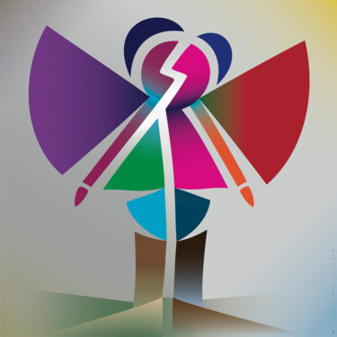 Digital Arts με τίτλο "Wings, Roots And So…" από Bernd Wachtmeister, Αυθεντικά έργα τέχνης, Ψηφιακή ζωγραφική