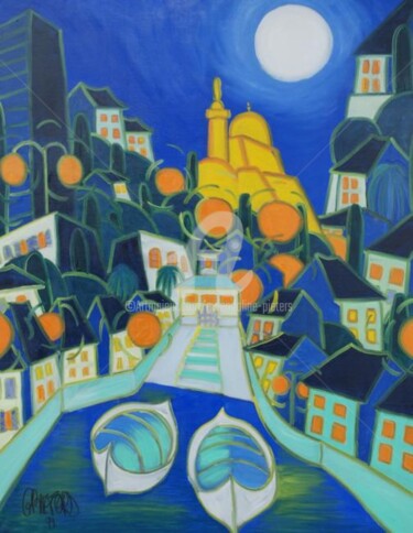 Peinture intitulée "Marseille le Vallon…" par Gwendoline Pieters, Œuvre d'art originale, Huile