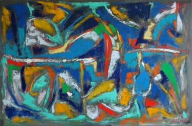 Painting titled "Au galop" by Aykaz Arzumanyan, Original Artwork, Oil