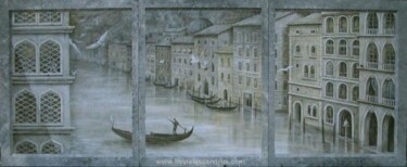Peinture intitulée "LA GONDOLA" par Livia Alessandrini, Œuvre d'art originale