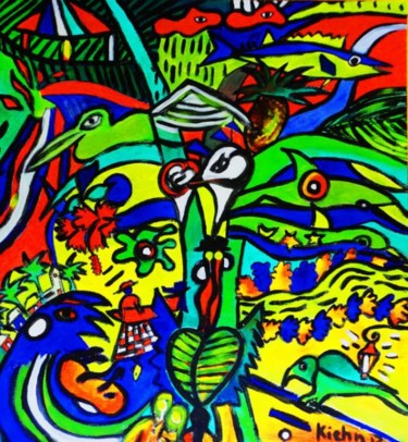 Painting titled "Monterico" by Georg Kiehn, Original Artwork