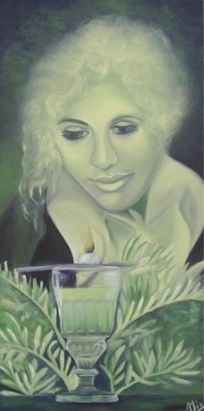 Peinture intitulée "Absinthe" par Alix, Œuvre d'art originale, Huile