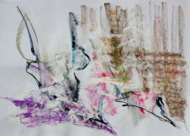 Painting titled "Rain is writing Som…" by Dmitri Matkovsky, Original Artwork, Oil