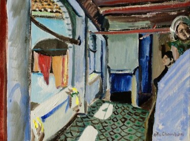 Peinture intitulée "maison de Souika, C…" par Gilles Chambon, Œuvre d'art originale, Huile