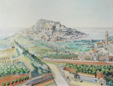 绘画 标题为“CAPRICE AVEC PALAIS…” 由Gilles Chambon, 原创艺术品, 油