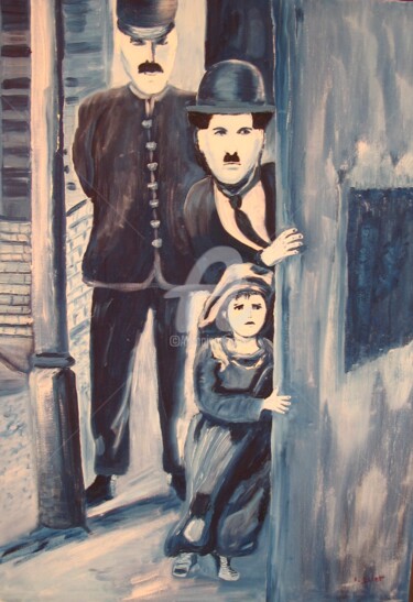 le kid Peinture intitulée "le kid" par Isabelle Blot, Œuvre d'art originale, Huile Monté sur Châssis en bois