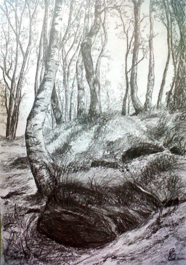 Dessin intitulée "D-F.A.-3." par Murielle Léger, Œuvre d'art originale