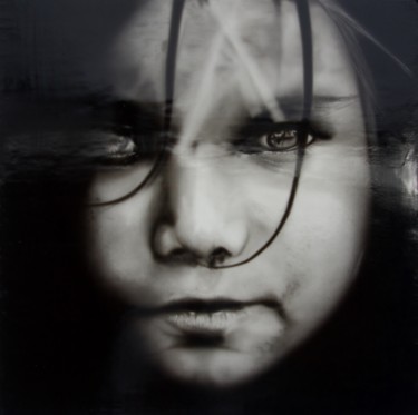 Painting titled "beau regard" by Thierryl, Original Artwork, Airbrush