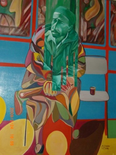Peinture intitulée "contemplation" par Mozart, Œuvre d'art originale, Huile