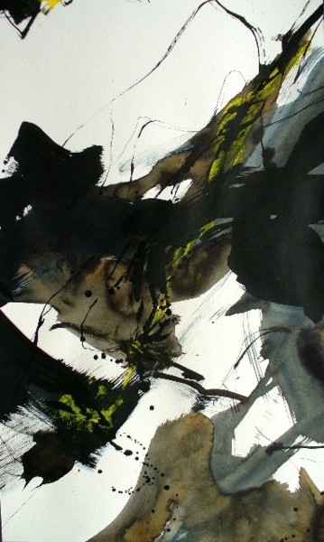 Peinture intitulée "Interstice doré" par Jacques Reverdy, Œuvre d'art originale, Huile