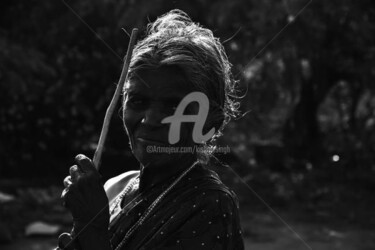 Photography titled "OldLady03" by Kishore Singh, Original Artwork