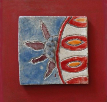 Design intitulée "tableau fleur" par Armelle Colombier, Œuvre d'art originale