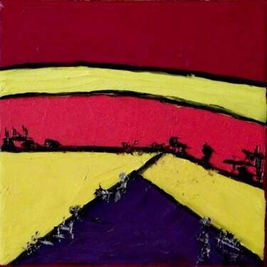 Peinture intitulée "Flamboyante IV" par Eliette Gaurin, Œuvre d'art originale, Huile