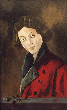 Painting titled "le monteau rouge" by Reginald Gray, Original Artwork