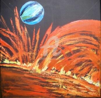 제목이 "Exoplanet Tau Booti…"인 미술작품 Colette Pennarun로, 원작, 기름