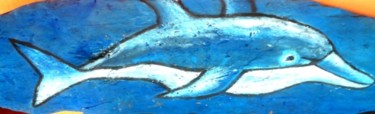 Painting titled "Delphin" by Georg Kiehn, Original Artwork