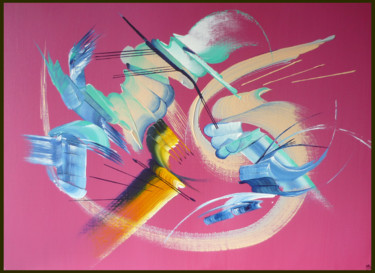 Peinture abstraite L'intrus Painting titled "Peinture abstraite…" by Martine Belfodil, Original Artwork, Acrylic