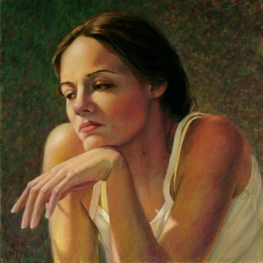 Painting titled "NECOLE" by John Joseph Hunn, Original Artwork, Oil