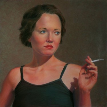 Painting titled "LESLIE" by John Joseph Hunn, Original Artwork