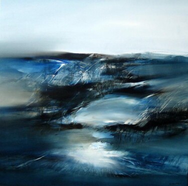 Painting titled "SERENITE" by Jean Claude Barthel, Original Artwork, Oil