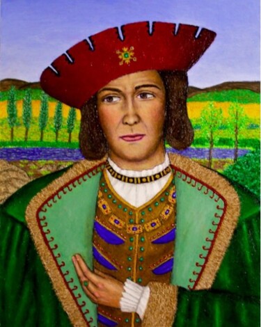 Pintura titulada "Giuseppe Orsini" por Stephen Warde Anderson, Obra de arte original, Acrílico Montado en Panel de madera