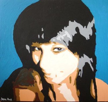 Schilderij getiteld "Naughty?" door Steve Haes, Origineel Kunstwerk