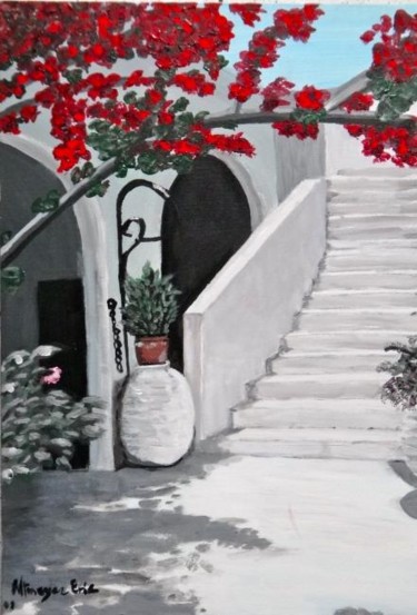 Peinture intitulée "ESCALIER A LA GREQUE" par Eric Altmeyer, Œuvre d'art originale