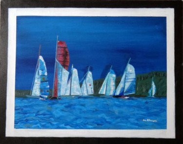 Peinture intitulée "TRANSAT JACQUES VAB…" par Eric Altmeyer, Œuvre d'art originale, Acrylique