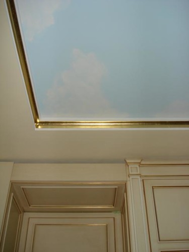 Ζωγραφική με τίτλο "faux ciel et dorure" από Véronique Roche, Αυθεντικά έργα τέχνης