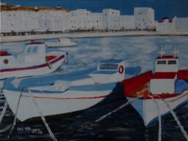 Peinture intitulée "PORT GREC" par Eric Altmeyer, Œuvre d'art originale, Acrylique Monté sur Châssis en bois