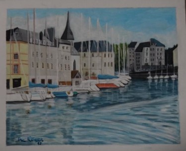 Peinture intitulée "PORT DE HONFLEUR VU…" par Eric Altmeyer, Œuvre d'art originale