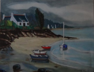 Peinture intitulée "ORAGE BRETON" par Eric Altmeyer, Œuvre d'art originale