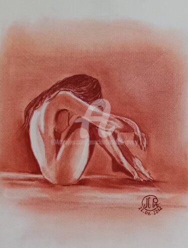 "Femme assise sur le…" başlıklı Resim Jc C-S ' Art tarafından, Orijinal sanat, Pastel
