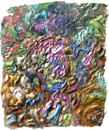 le jardin potager apres le recolte d'été Digital Arts titled "le jardin potager a…" by Richard Raveen Chester, Original Artwork, Digital Painting