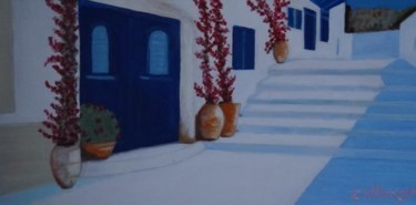 Peinture intitulée "RUELLE EN CRETE" par Eric Altmeyer, Œuvre d'art originale