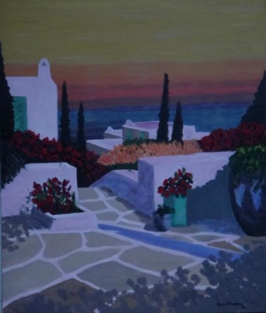 Peinture intitulée "COUCHER DE SOLEIL E…" par Eric Altmeyer, Œuvre d'art originale, Acrylique
