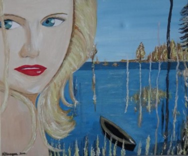 Peinture intitulée "LA BLONDE DU MARAIS" par Eric Altmeyer, Œuvre d'art originale, Acrylique