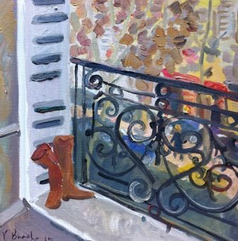 Painting titled "Après un week-end à…" by Varvara Bracho, Original Artwork