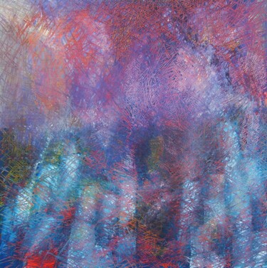 Peinture intitulée "les anges se souvie…" par Chamartin, Œuvre d'art originale, Huile