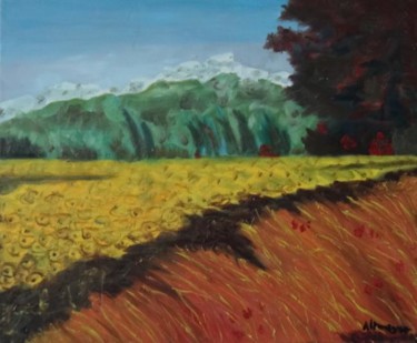 Peinture intitulée "LE LUBERON LES ALPI…" par Eric Altmeyer, Œuvre d'art originale, Acrylique