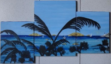 Peinture intitulée "TRYPTIQUE JUAN LES…" par Eric Altmeyer, Œuvre d'art originale, Acrylique