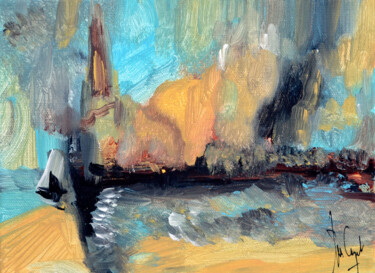 Painting titled "Cabourg-Giverny-Aix" by Muriel Cayet, Original Artwork