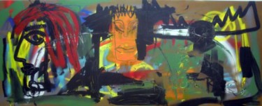 Painting titled "SORTIR DES CODES" by Jazzu, Original Artwork