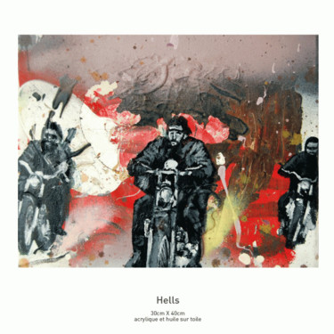 Peinture intitulée "Hells" par Johan, Œuvre d'art originale, Huile