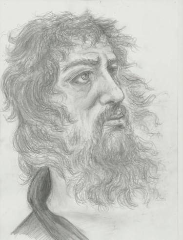 Drawing titled "Pelerinul" by Victor Covaliov, Original Artwork