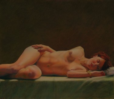 Painting titled "ALECIA" by John Joseph Hunn, Original Artwork, Oil