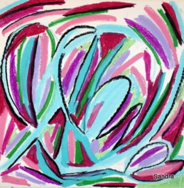 Pintura intitulada "Abstract" por Sandra Guedes, Obras de arte originais, Óleo