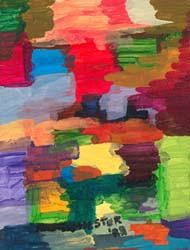 Peinture intitulée "composition 4" par Richard Raveen Chester, Œuvre d'art originale, Huile