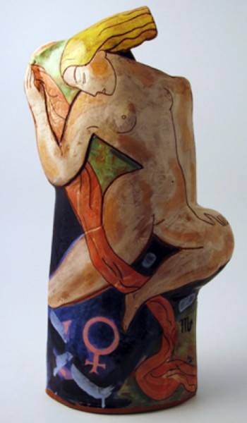 Sculpture titled "Venus & Mars" by Michael Kay, Original Artwork, Ceramics
