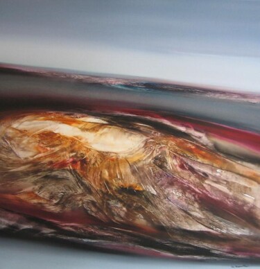 Pittura intitolato "VOLCAN" da Jean Claude Barthel, Opera d'arte originale, Olio